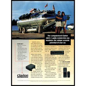 1994 Clarion Car Audio ADCS-1 Vintage Print Ad Surface Orbiter Beach Wall Art
